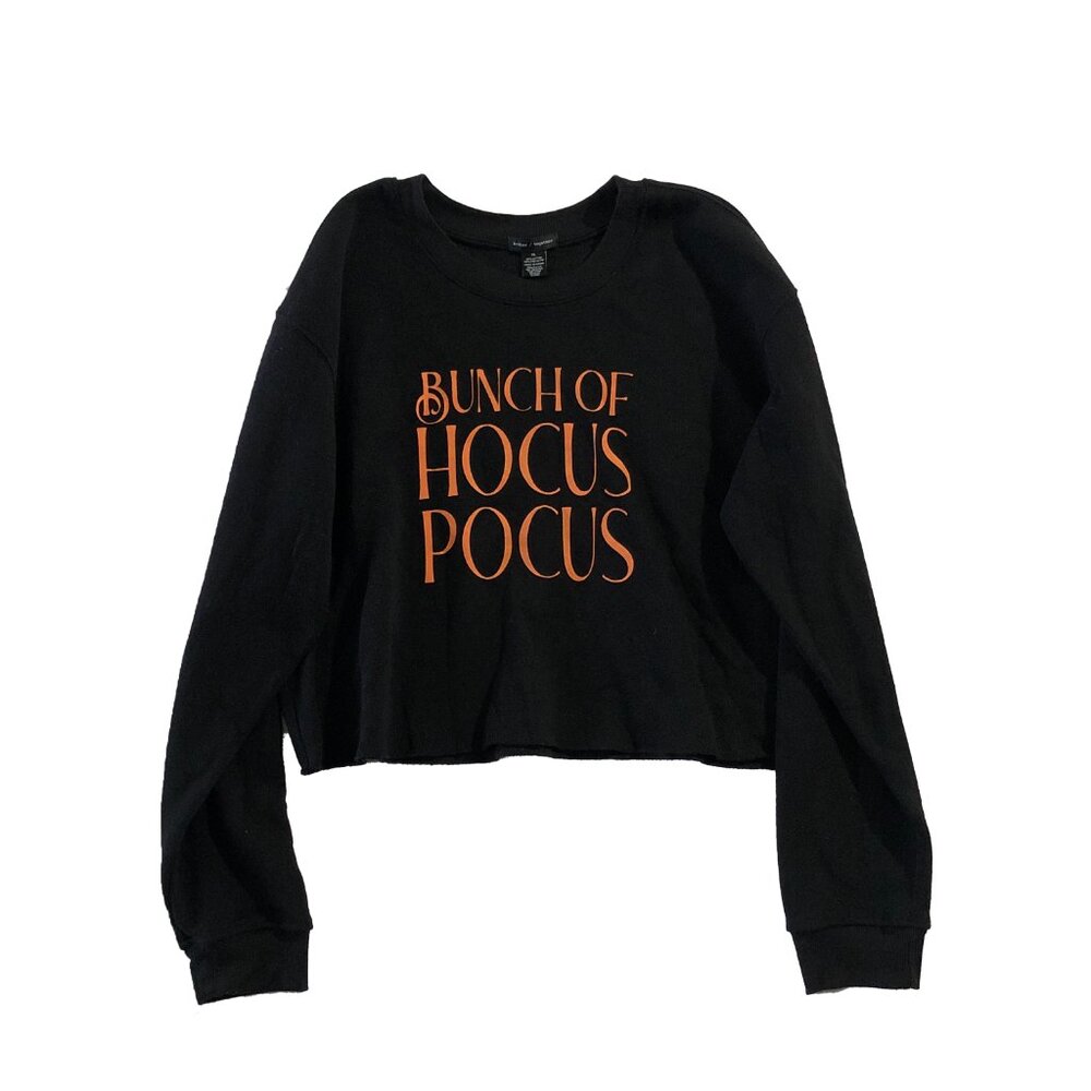 Better Together Bunch of Hocus Pocus Womens XL Black Cropped Sweatshirt